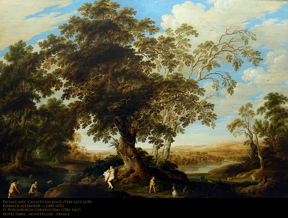 Paysage avec Callisto enceinte (vers 1633 - 1639) - Keirinck Alexander  (~1600-1652) et Poelenburgh Cornelis Van (1586-1667) - Muse Fabre - Montpellier - France