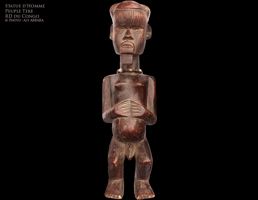 Art africain - Statue d'homme - Peuple Téké - Congo