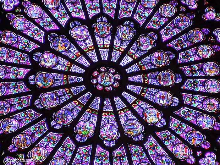 Paris ; la Cathédrale de Notre-Dame de Paris : Vitrail