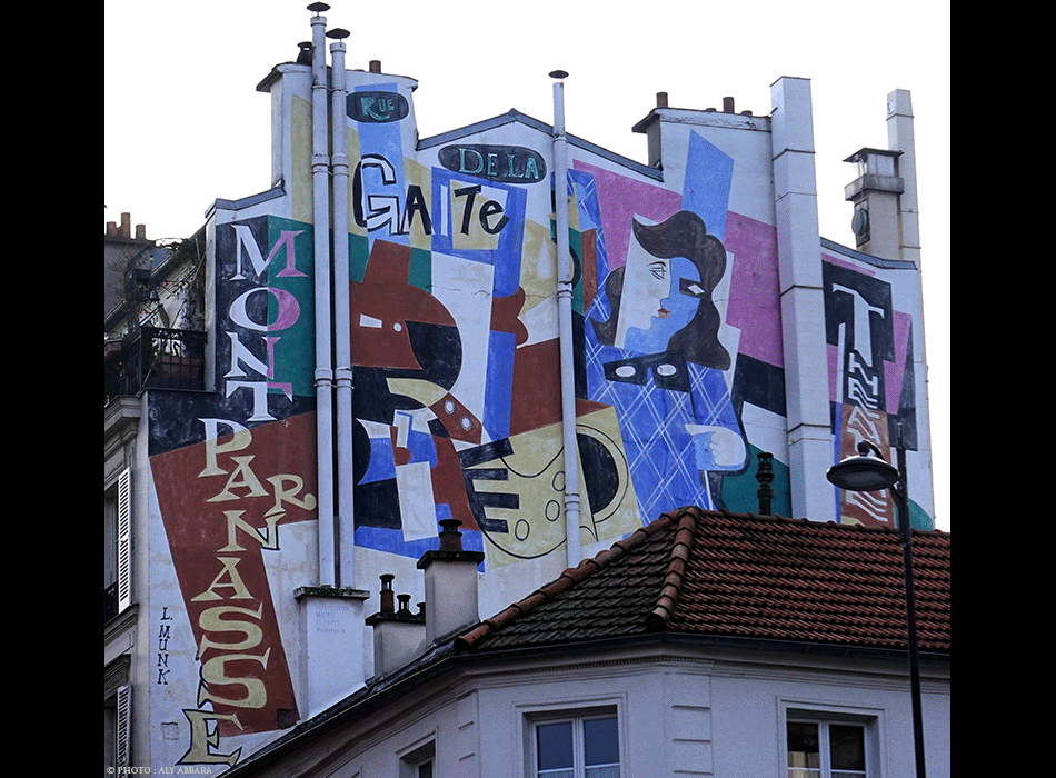 Paris - Art urbain mural - Rue de la Gaité - Quartier de Montparnasse