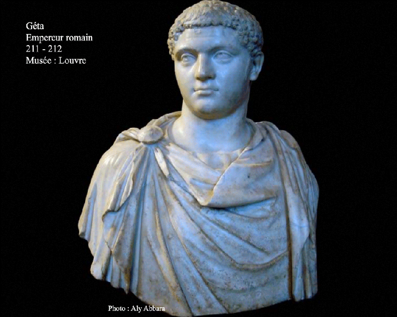 L'empereur romain Géta (211-212 ap. J.-C.) - Buste - Louvre Paris - France