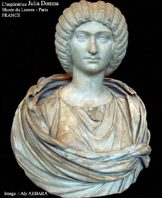 L'impératrice romaine Julia Domna (Émèse 158 - Antioche 217 - جوليا دومنا) - Buste en marbre - LOuvre de Paris