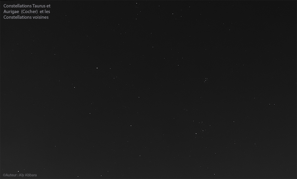 Atlas stellaire - Carte 01 - Bélier - Taureau - Cocher - Persée - Orion - Gémeaux - Lynx