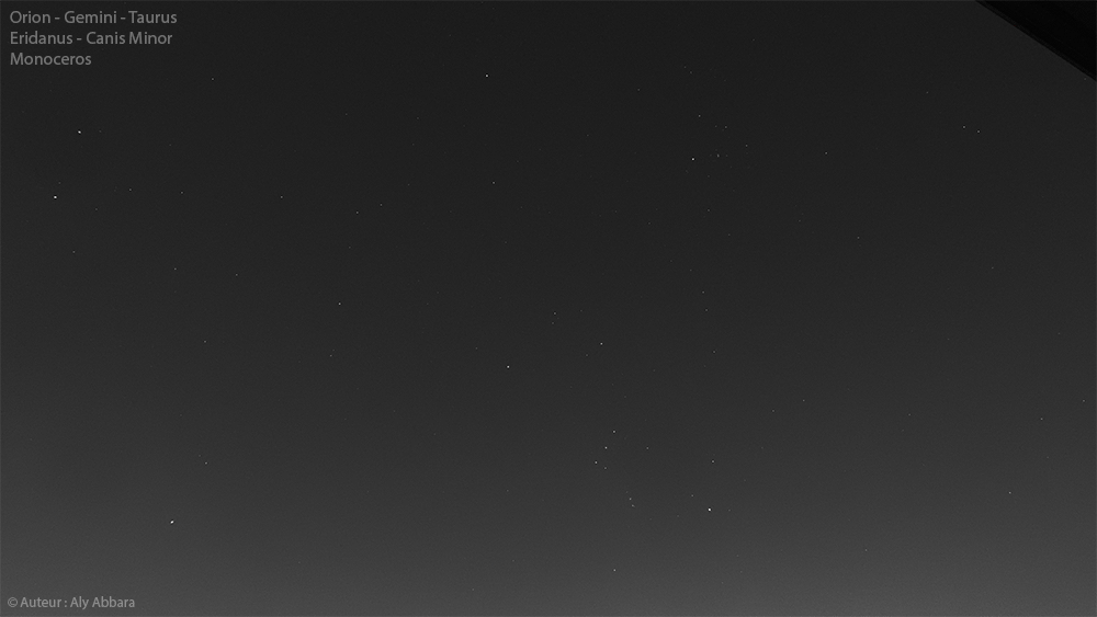 Astronomie - Atlas stellaire - Carte 03 - Constellations - Orion - Taurus - Eridanus - Gemini - Canis Minor et Monoceros