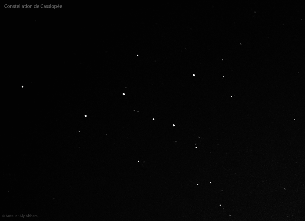 Astronomie - Constellation de Cassiopée (Cassiopeia - Cassiopeiae) (Cas) avec ses Amas et Nébuleuses remarquables