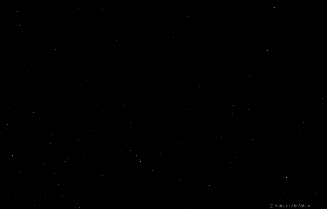 Astronomie - Constellation de la Girafe (Camelopardalis - Cam) et environs - Carte riche en éléments stellaires (exposition photographique : 15 secondes)