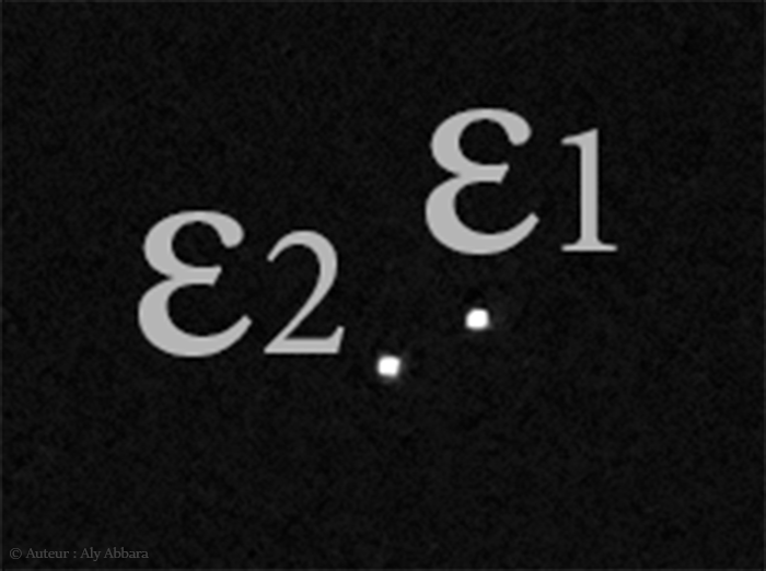 Astronomie - Constellation de la Lyre - Lyra (Lyrae - Lyr) - Les étoiles doubles visibles - Epsilon 1 et 2