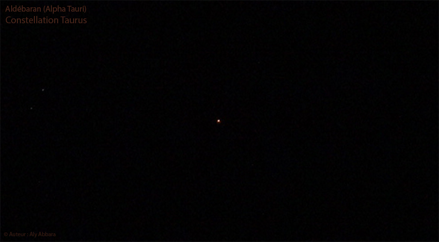 Aldébaran - Étoile géante rouge et instable dans la constellation du Taureau