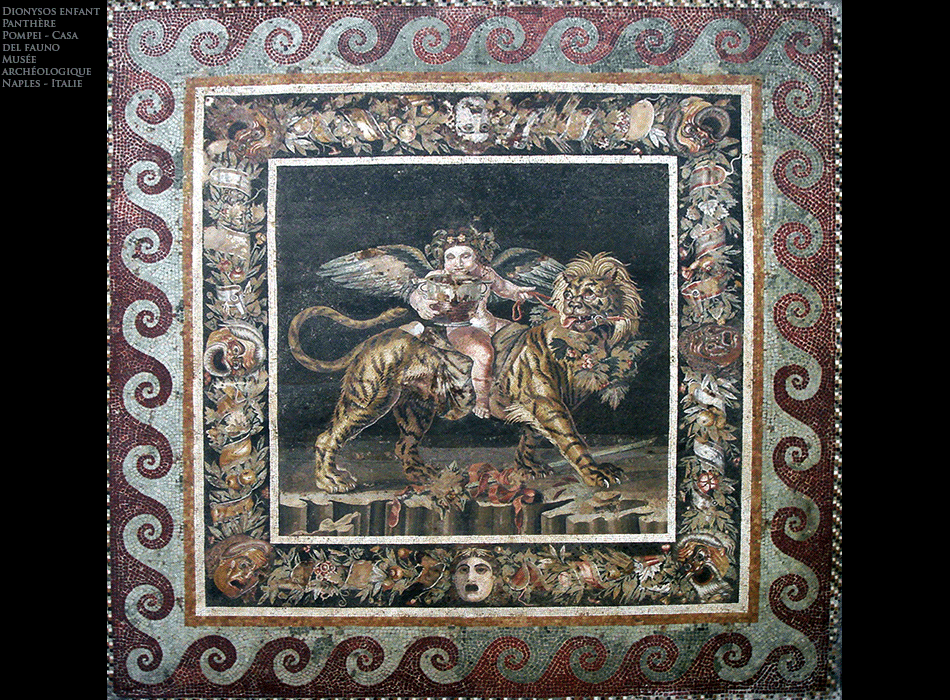 Naples - Musées archéologique - Dionysos enfant chevauchant une panthère