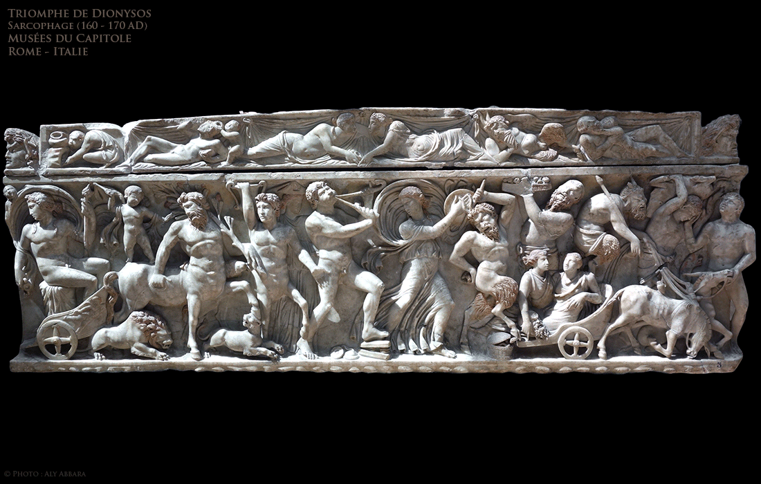 Rome - Italie - Musées du Capitole - Triomphe de Dionysos - Sarcophage