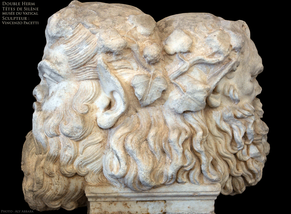 Rome - Italie - Musée du Vatican - Double Herm - Double tête de Silène