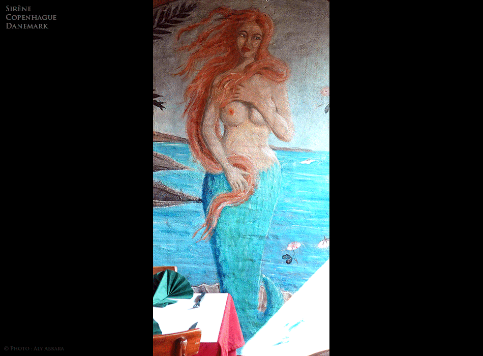 Copenhague - Danemark - Sirène - Fresque murale dans un restaurant