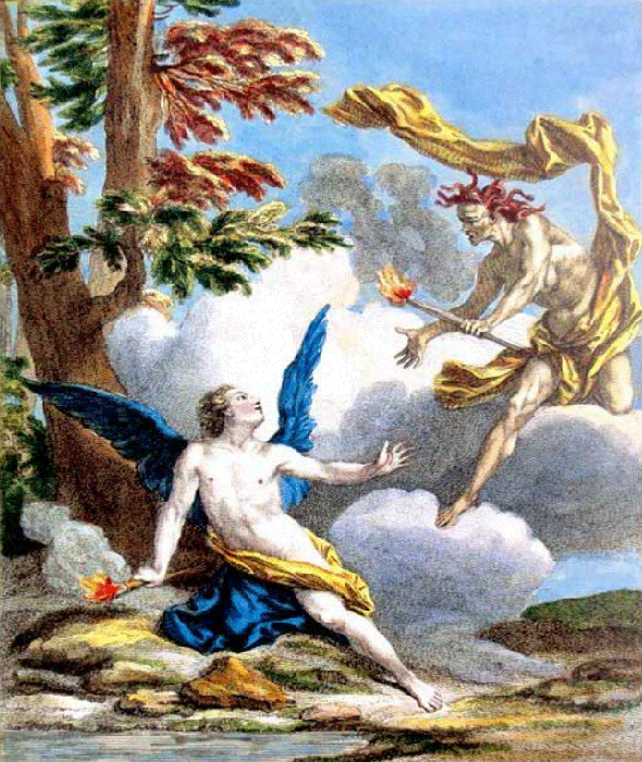 Illustration de la fable "La Discorde" de Jean De La Fontaine par
