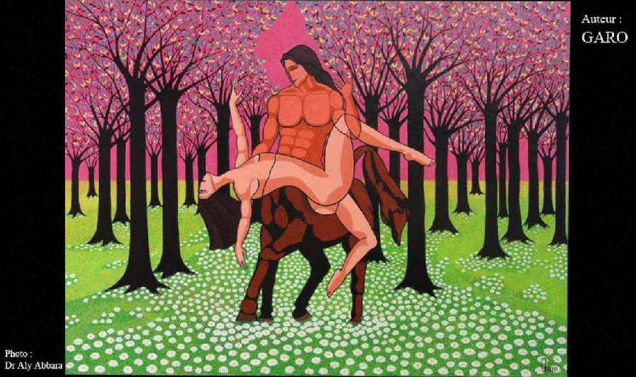 Le centaure Nessus enlevant Déjanire -Oeuvre de Garo