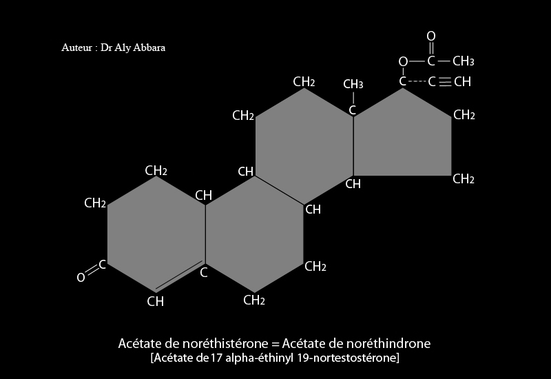 Acétate de Noréthistérone = acétate de noréthinodrone