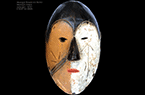 Masque facial ovale et polychrome