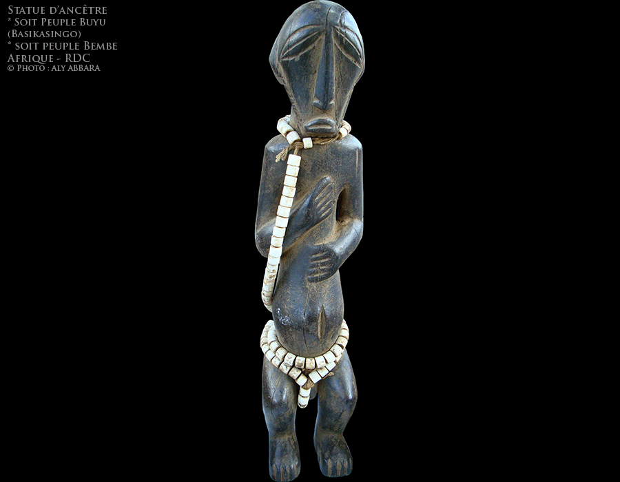 Art africain - Statue d'homme (ancêtre) - Peuple Bembe ou Buyu - RDC - République Démocratique du Congo
