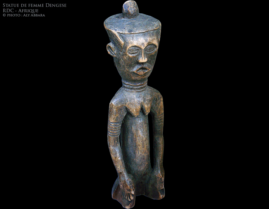 Art africain - Statue de femme Dengese - RDC - République Démocratique du Congo
