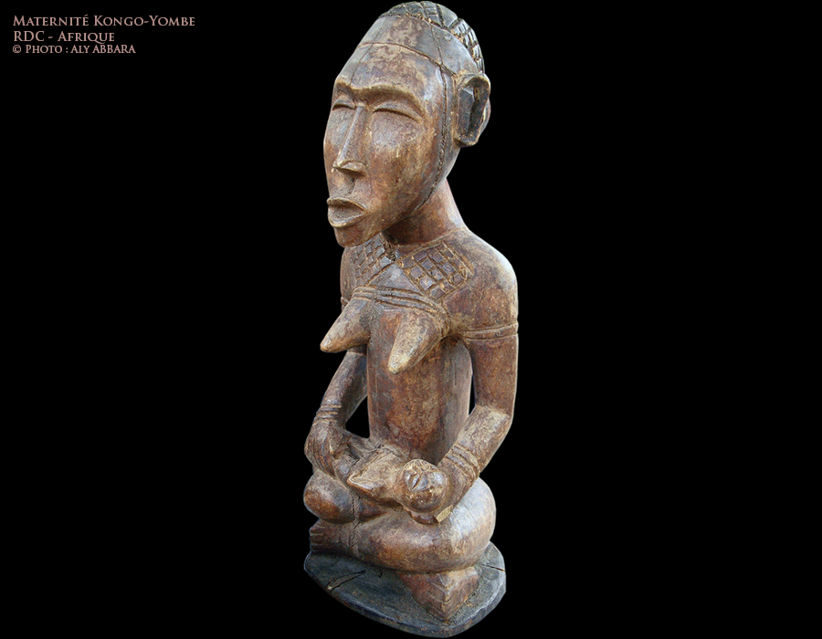 Art africain - Maternité Yombe-Kongo (mère avec son enfant) - République Démocratique du Congo