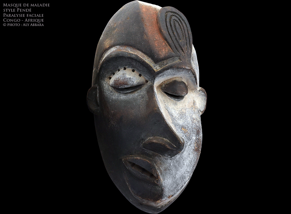 Art africain - Masque Pende Mbangu (ou Mpangu) l'ensorcelé - Masque de maladie - RD du Congo - RD du Congo - Exemple 03