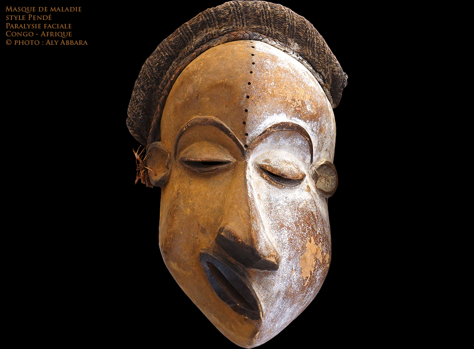 Art africain - Masque Pende Mbangu (ou Mpangu) l'ensorcelé - Masque de maladie - RD du Congo - RD du Congo - Exemple 04