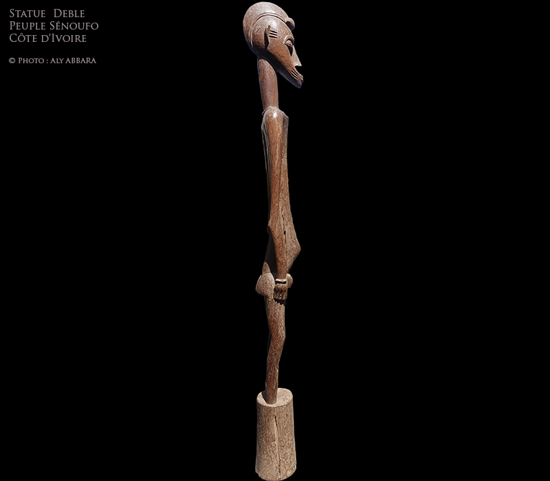Art africain - Statue Sénoufo deble (version masculine) liée au poro- Sénoufos - Côte d'Ivoire