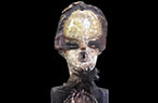 Statue gardien de reliquaire - Face aux caractéristiques des statues Mbete  - Gabon - Afrique