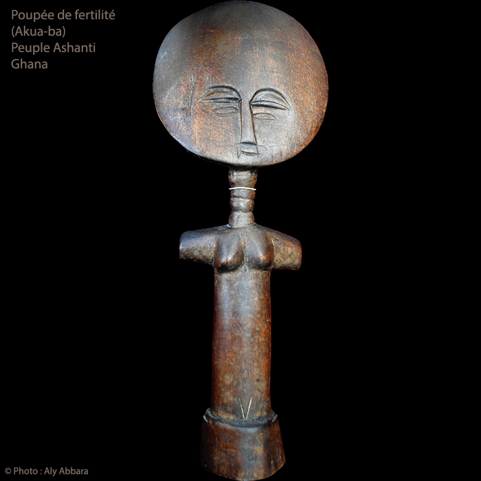 Art africain - Poupée de fertilité - Aku-ba - Peuple Ashanti - Ghana