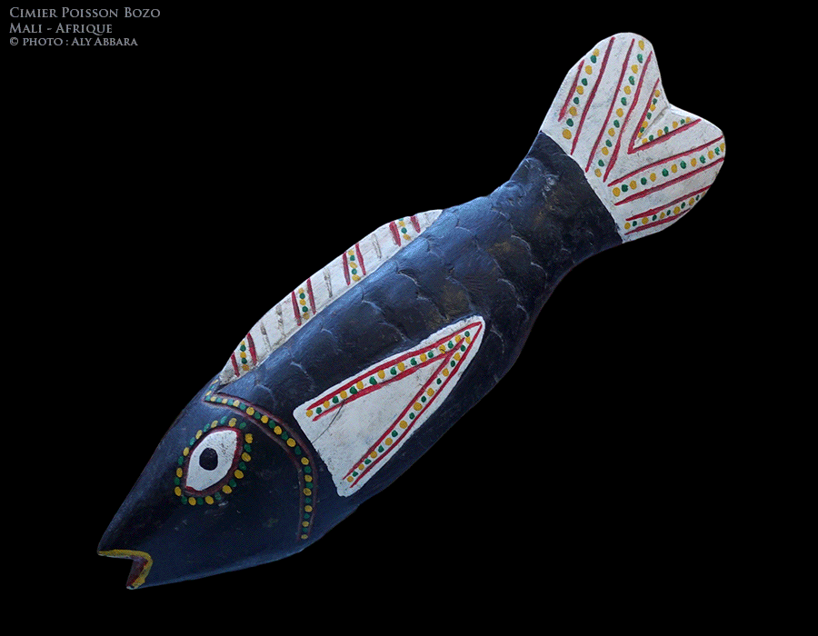 Cimier poisson polychrome du peuple Bozo, Mali - Exemple 02