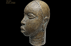 Tête Ifè au visage rayé - Sculpture commémorative représentant le roi ou le chef religieux (l'oni) - Culture de la ville d'Ifè - Nigeria