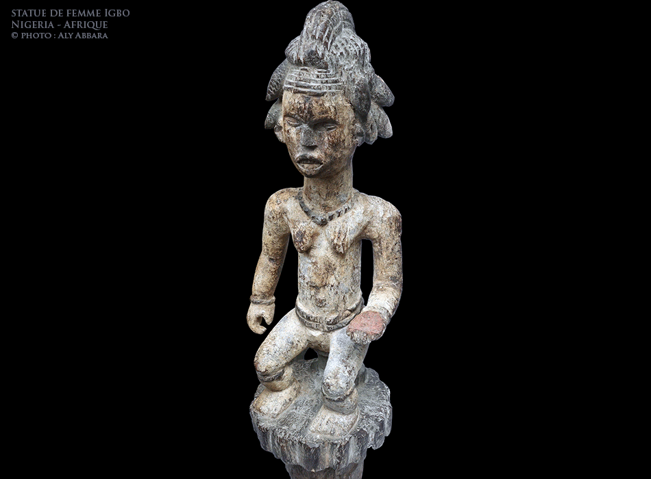 Art africain - Statue ikenga anthropomorphe féminine - Peuple Igbo - Nigeria