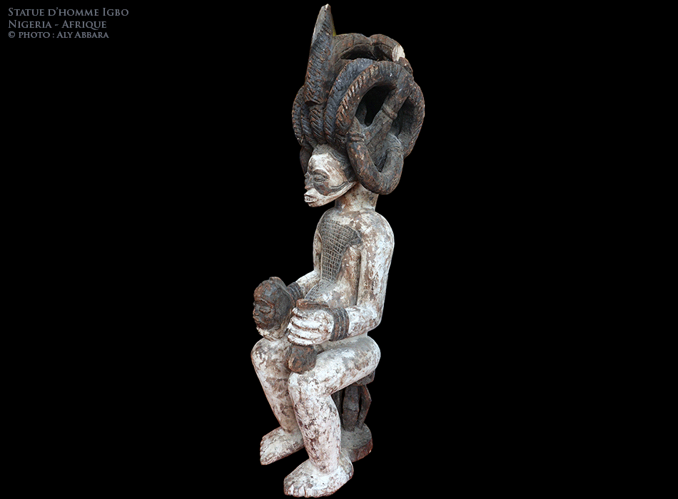 Art africain - Statue ikenga anthropomorphe masculine - Peuple Igbo - Nigeria
