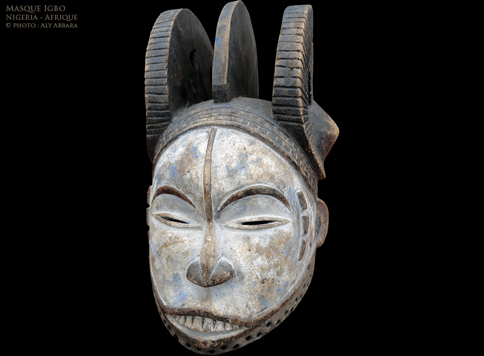 Art africain - Masque prolongé de triple crêtes - Peuple Igbo - Nigeria