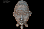 Visage humain magnifié - Objet d'art décoratif - Royaume Edo du Bénin - Afrique