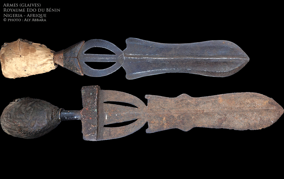 Art africain - Armes (glaives) - Royaume Edo du Bénin - Nigeria
