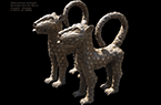 Statue animalière - deux jeunes léopards - Objet d'art décoratif - Royaume Edo du Bénin  - Afrique