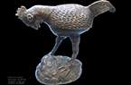 Statue animalière (poule) en bronze - Royaume Edo du Bénin  - Afrique