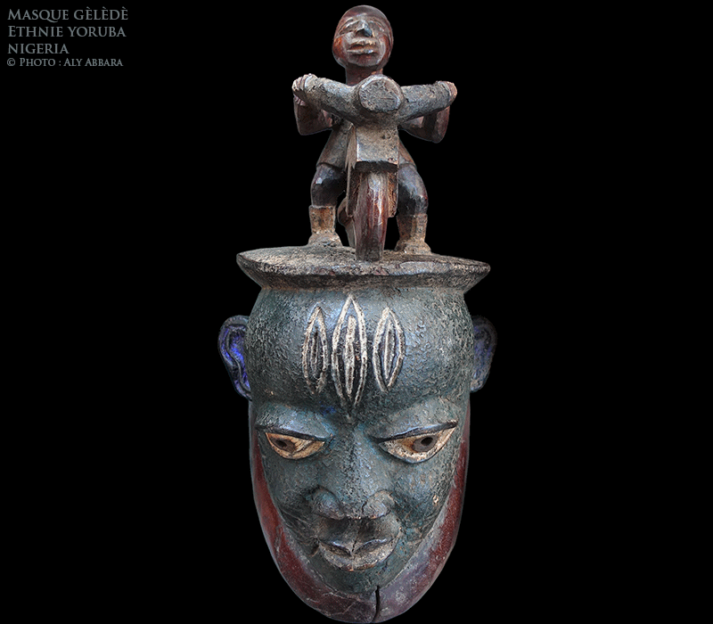 Art africain - Masque de la société Gèlèdè de l'ethnie Yoruba - Negiria