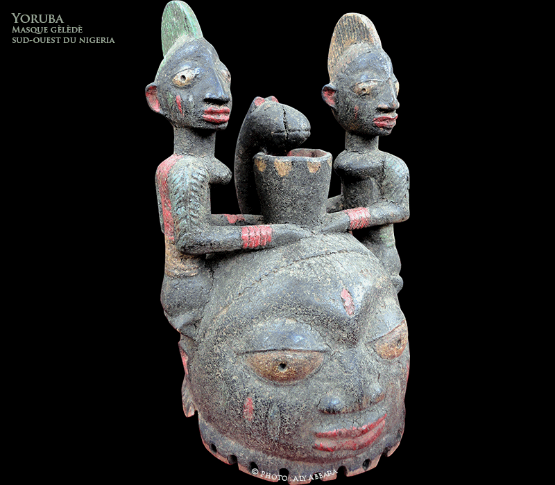 Art africain - Masque de la société Gèlèdè de l'ethnie Yoruba - Negiria