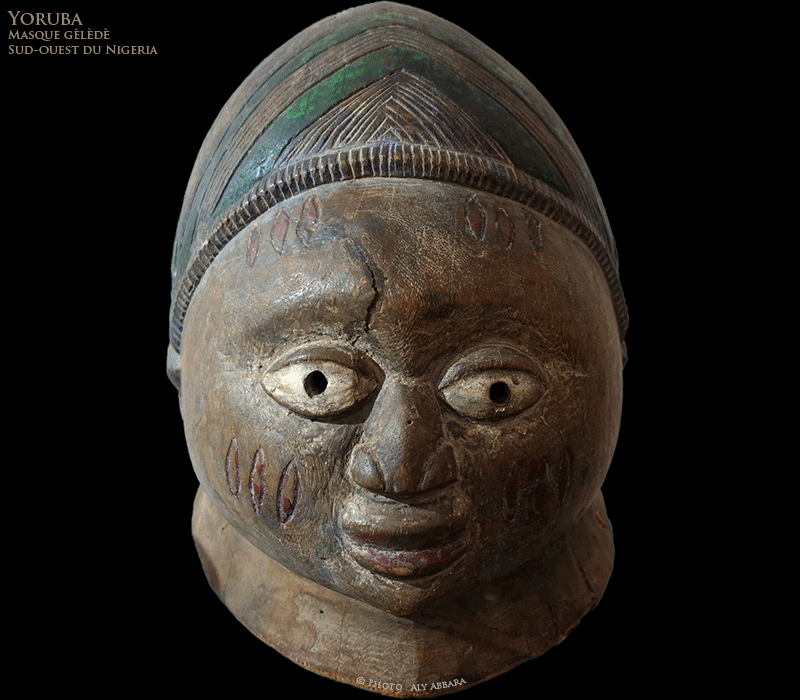 Art africain - Masque de la société Gèlèdè de l'ethnie Yoruba - Negiria