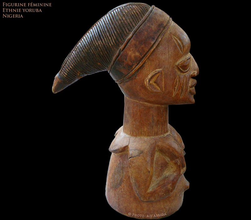 Statuette féminine - Buste - Sculpture de l'ethnie Yoruba