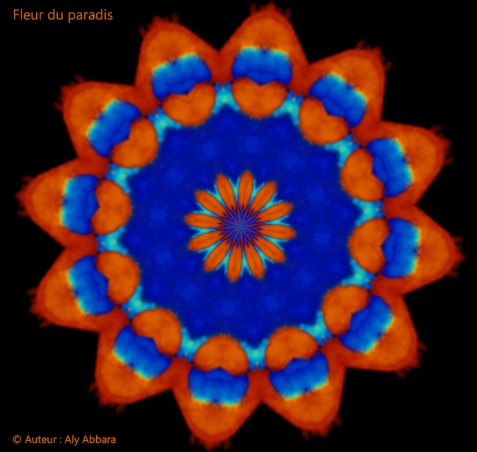 Fleur virtuelle paradisiaque