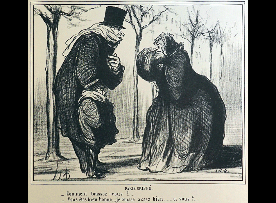 DAUMIER Honoré : Paris grippé - 1858