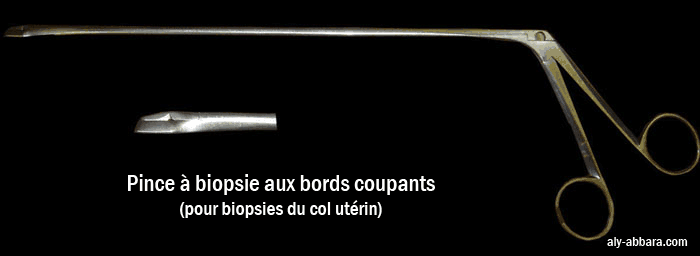 Pince à biopsie utilisée en Gynécologie