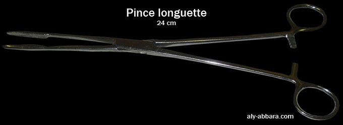 Pince longuette ou pince de pansement