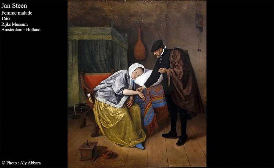 Femme malade par Jan STEEN - Peinture
