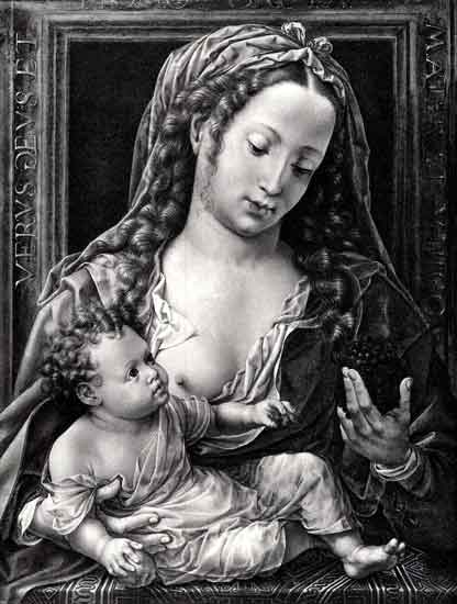 Marie et L'Enfant - Jean Gossaert, dit Mabuse