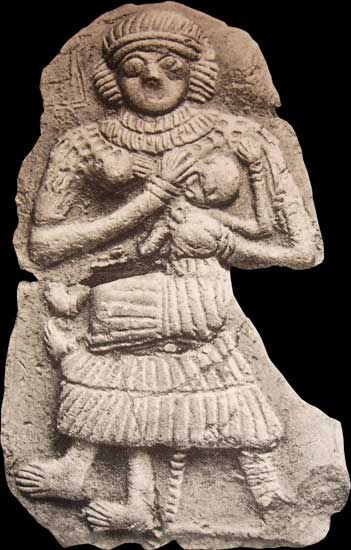Femme allaitant son enfant ; Tello (Mesopotamie)  ; IIIème millénaire av.-J.-C.