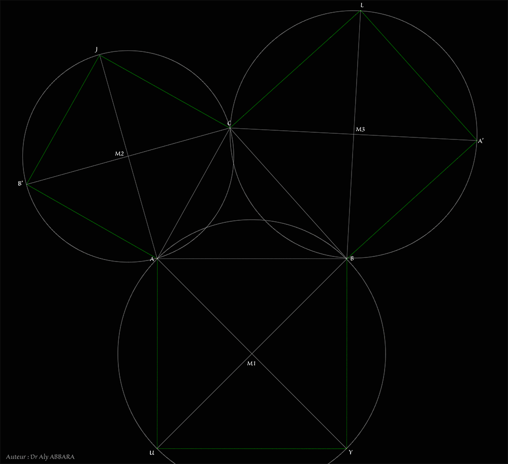 Moulin à vent approuvant le théorème de Pythagore