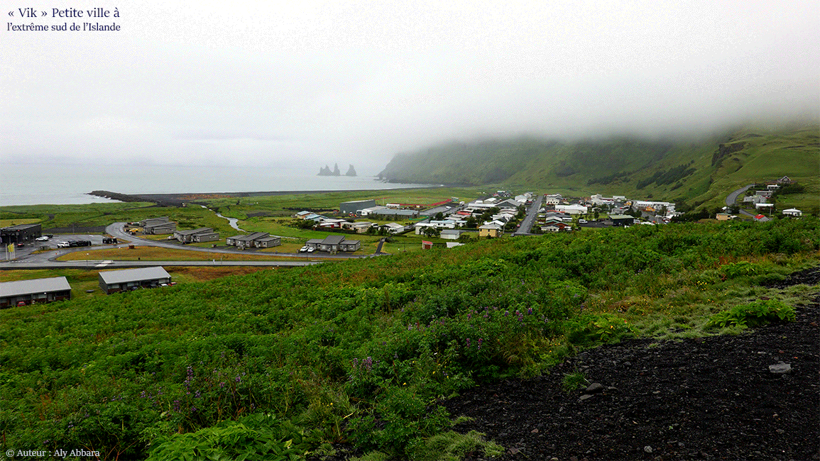 Islande (Iceland) - La petite ville de VIK, la ville la plus méridionale de l'Islande